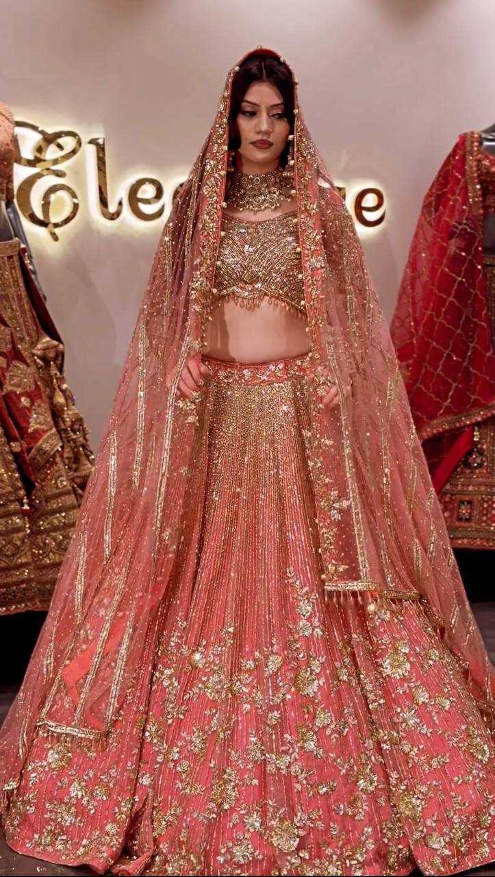 YNF NET VDD 5004 WHOLESALE LEHENGAS MANUFACTURER 